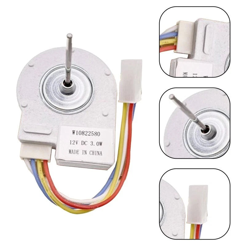 Refrigerator Fan Motor Replacement W10822580 for Whirlpool (2010–2023)
