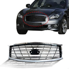 Chrome Front Bumper Upper Grille for Infiniti M37 M56 (2011–2013)
