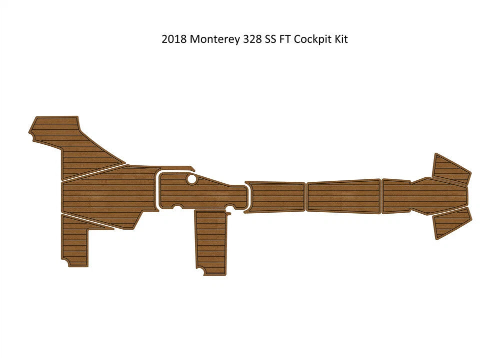 EVA Foam Faux Teak Deck Floor Mat for Monterey 328 SS (2018)