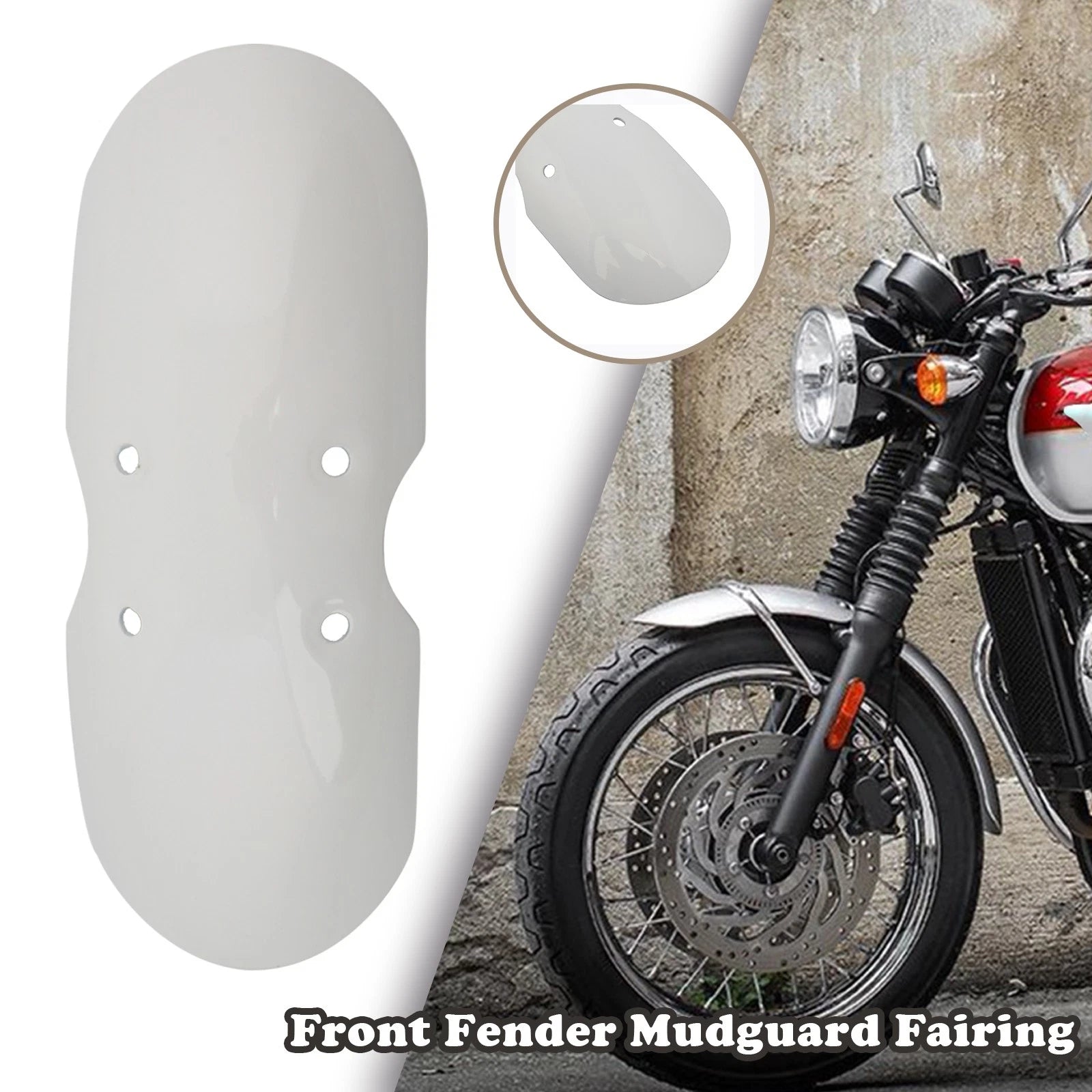 Front Fender Mudguard for Triumph Bonneville T100, Scrambler, Thruxton (2001–2016) White