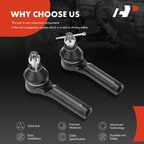 2X Front Side Outer Tie Rod Ends for Kia Spectra (2000-2004) Sephia (1994-2001)