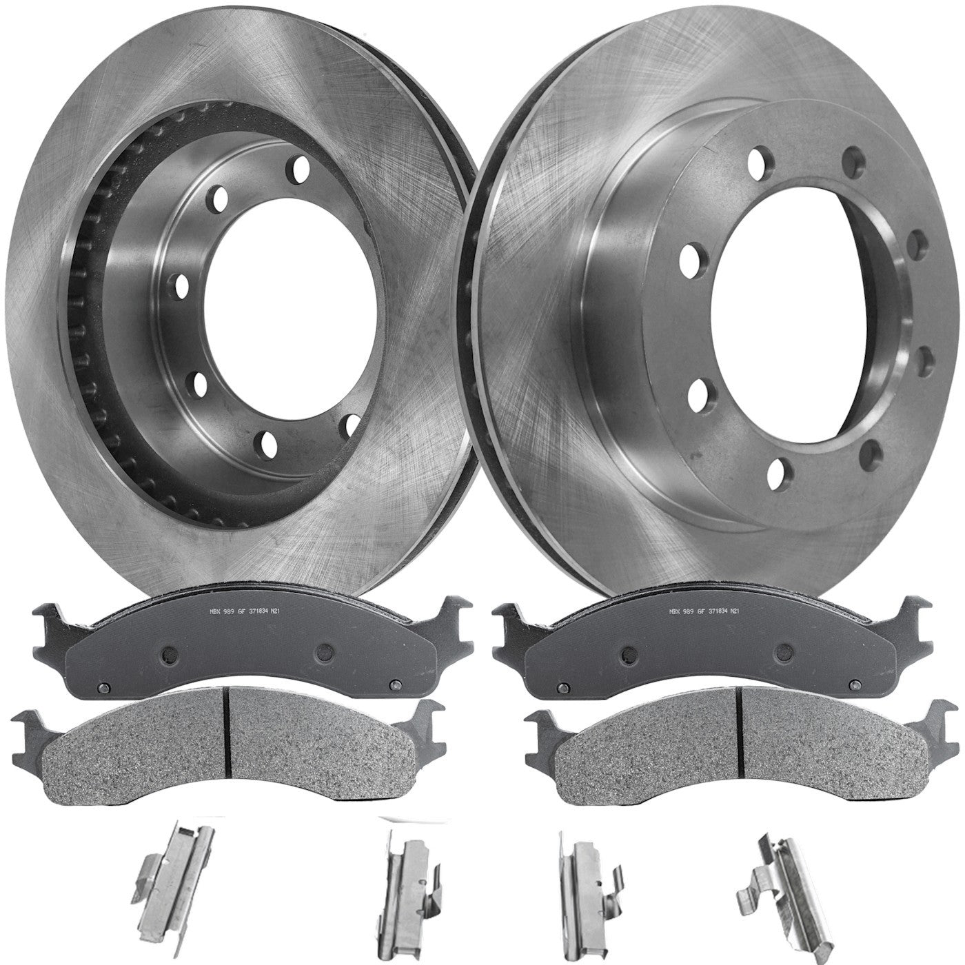 Front Brake Disc and Pad Kit for Ford F-250 F-350 (1995–1997) 4WD 8 Lug