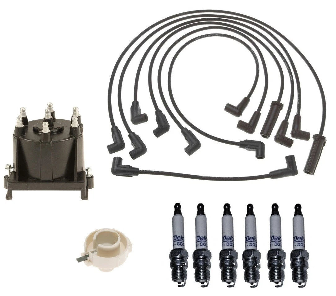ACDelco Ignition Kit for Chevy G10 G20 (1970–1995) - Rotor, Cap, Wires, Plugs