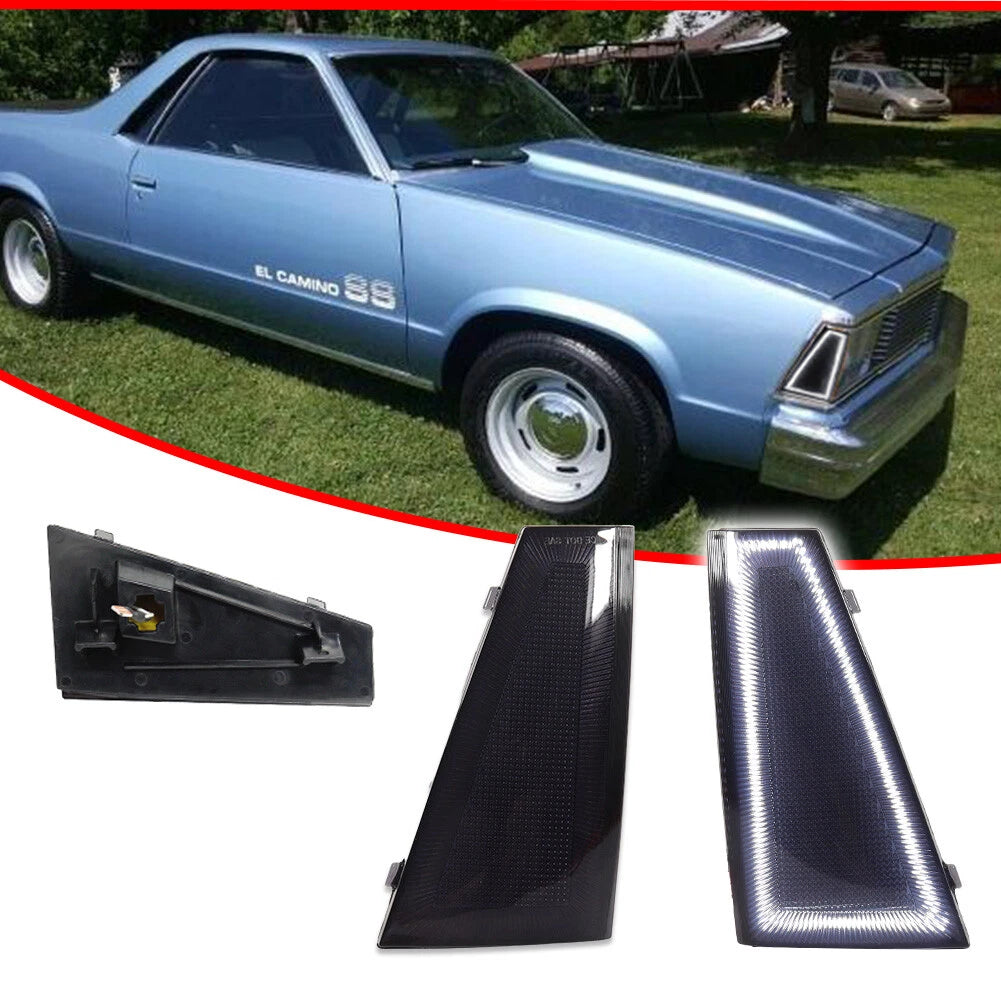 Set of 2 Smoked LED Side Marker Lights for Chevrolet Malibu El Camino