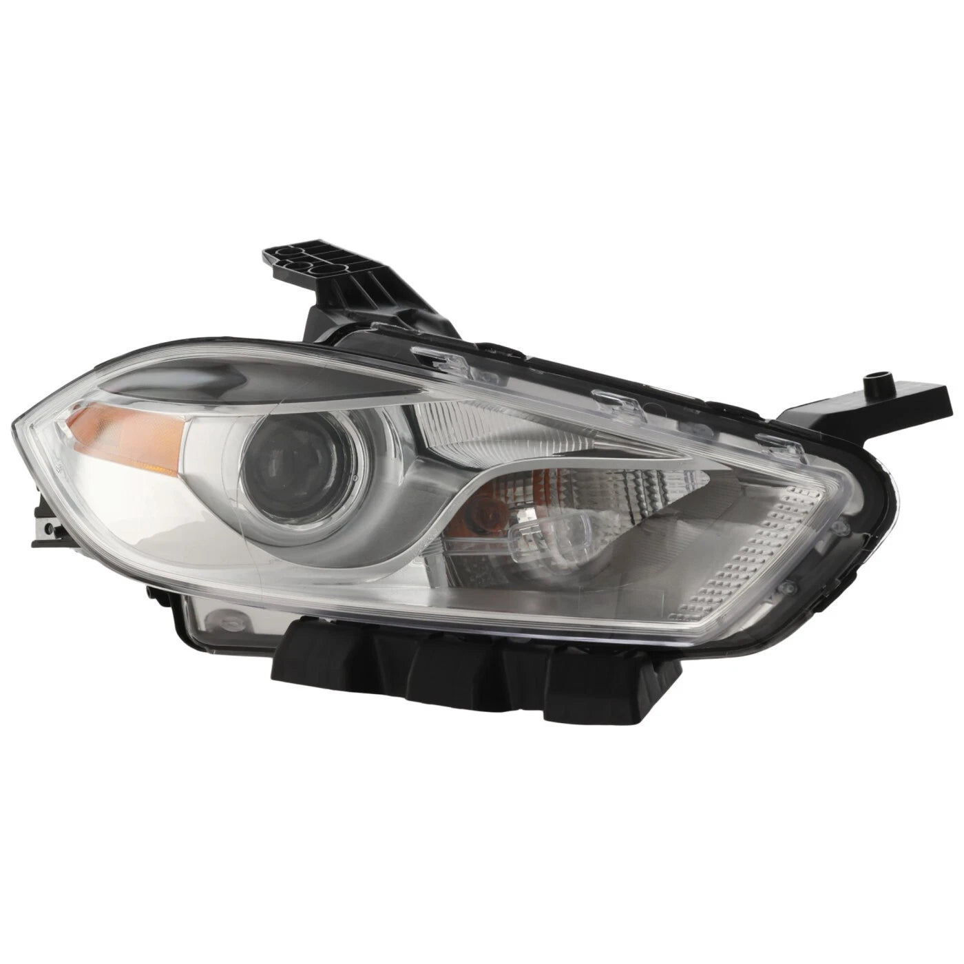 Halogen Headlight for Dodge Dart (2013–2016) Right Side w/Chrome Trim