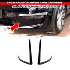 2X Carbon Look Front Bumper Side Canards Covers for Tesla Model Y (2020–2024)