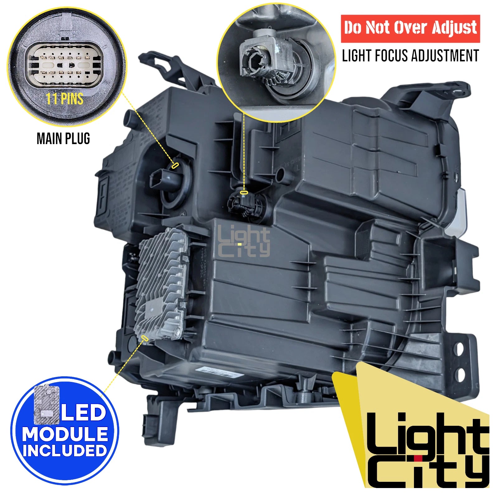 Full LED Headlight LH for Chevy Silverado 1500 LT RST (2022–2026) Chrome