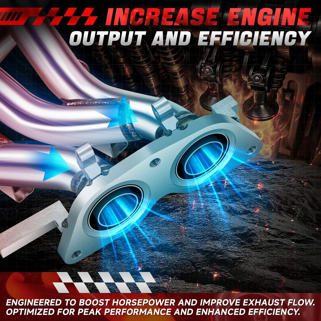 Stainless Steel Polished Exhaust Manifold Header for Toyota MR2 Spyder (2000–2005)