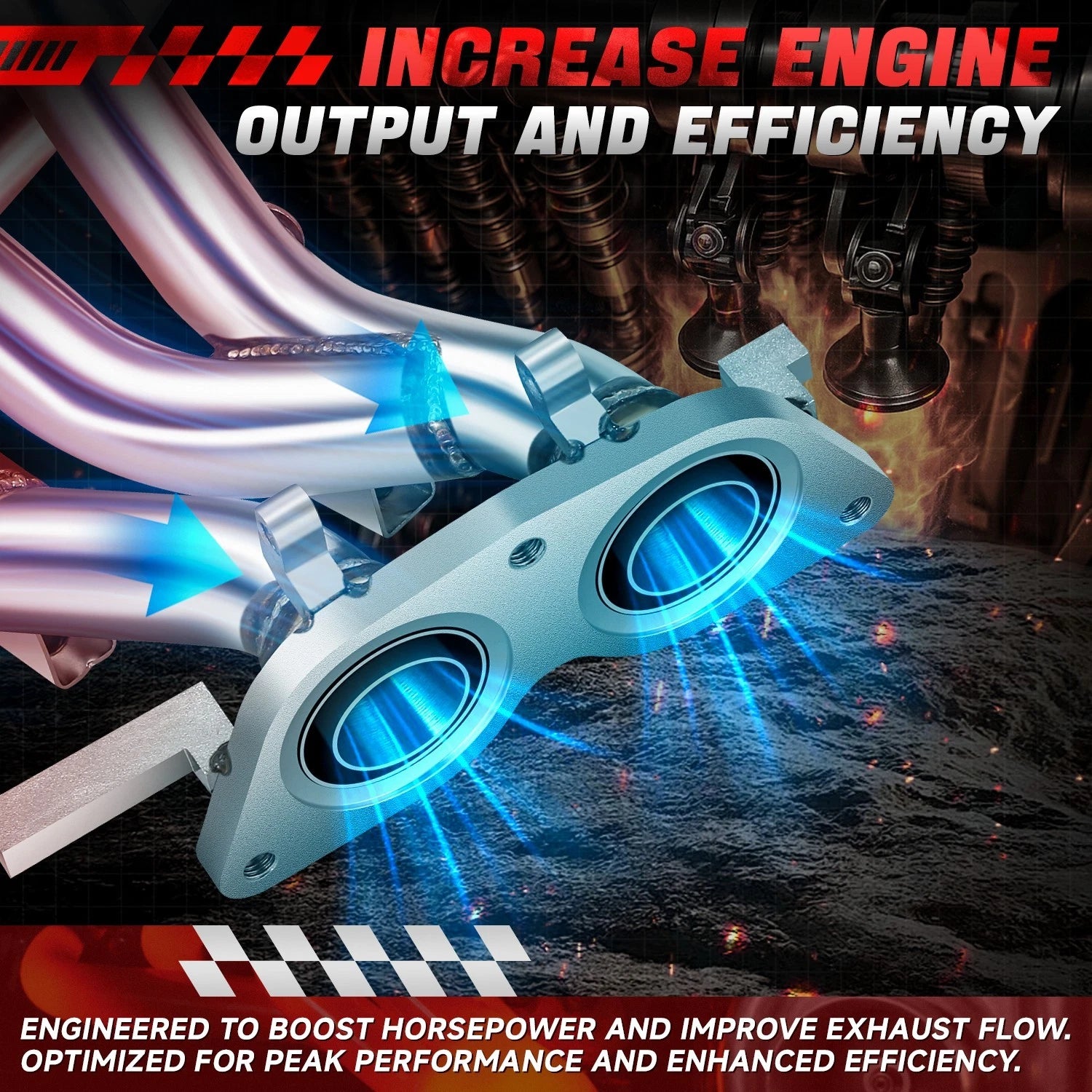 Stainless Steel Polished Exhaust Manifold Header for Toyota MR2 Spyder (2000–2005)