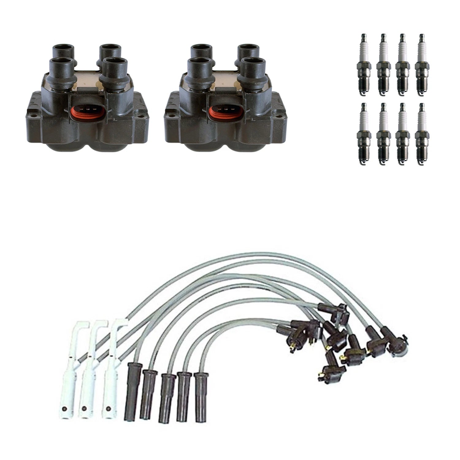 2X Ignition Coil Wires & 8 Nickel Spark Plugs Kit for Ranger L4