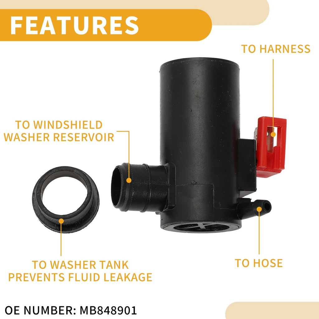 Windshield Washer Pump w/ Grommet for Subaru Impreza (2000–2007)