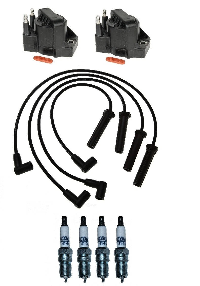 2X Ignition Wires 2 Coils 4 Spark Plugs Kit for Chevy Cavalier Pontiac (1995–2005)