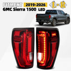 Set of 2 Full LED Tail Lights for GMC Sierra 1500 2500HD 3500HD (2019–2026)