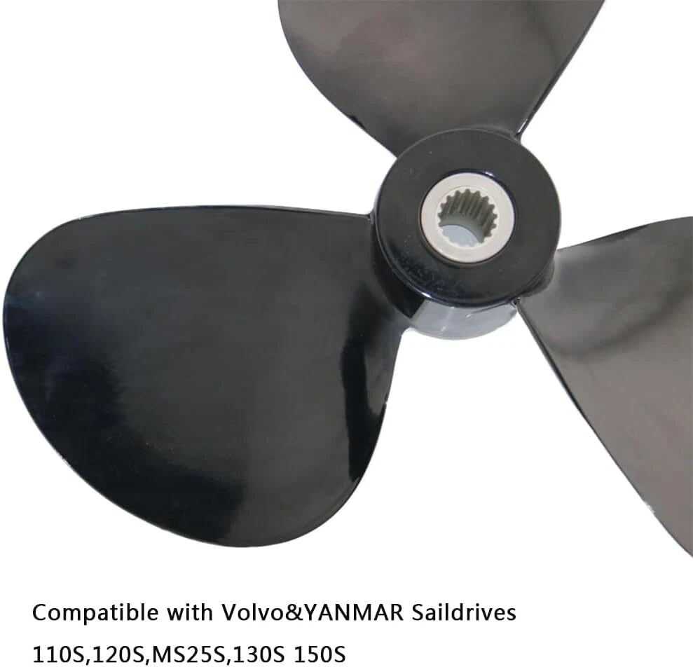 Saildrive Propeller 16x13 LH for Volvo Penta Yanmar 3 Blade (110S-150S)