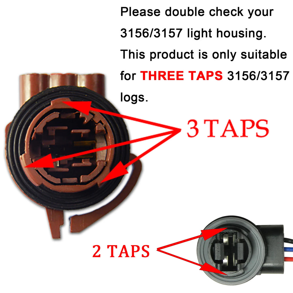 2pc 3157/4157 Bulb Socket Brake Turn Signal Light Harness for (2000-2010)