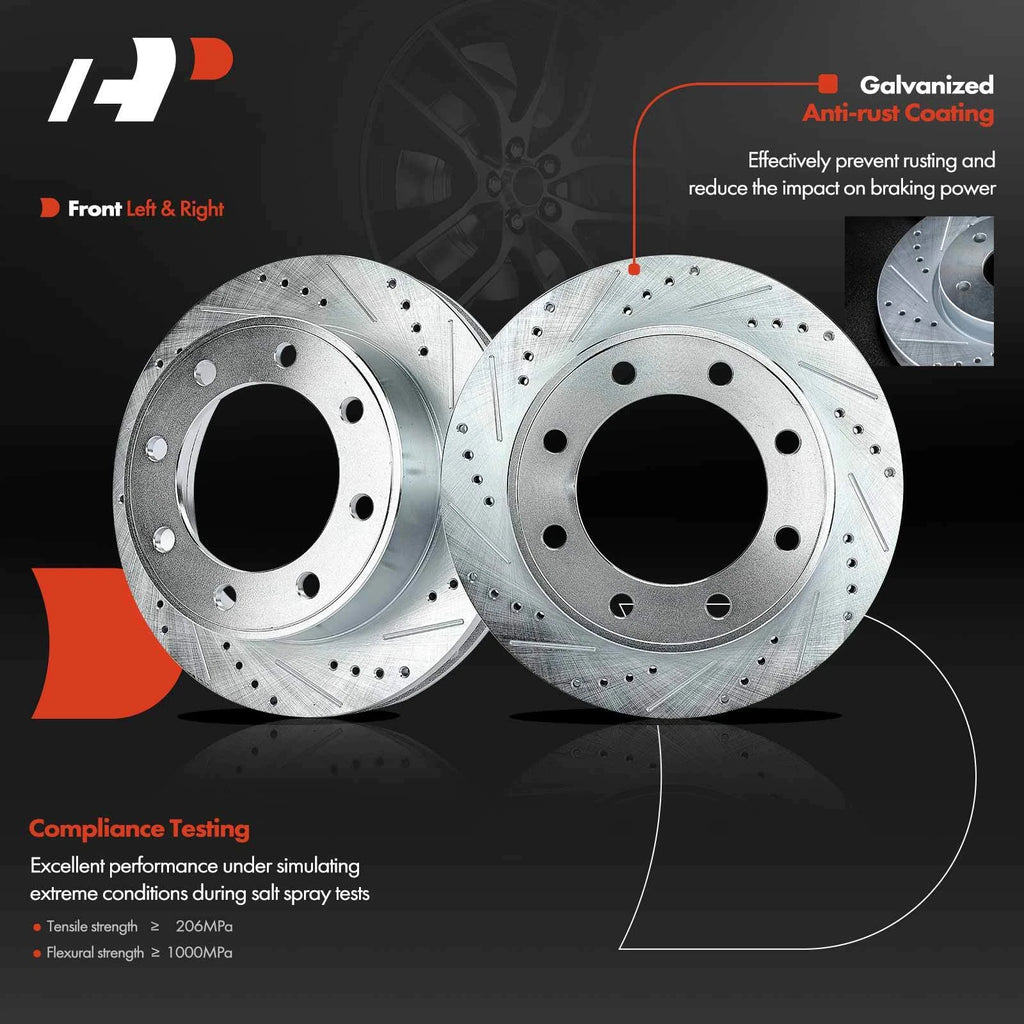 Front Drilled Brake Rotors for Ford F-250 F-350 Super Duty (1999–2004)