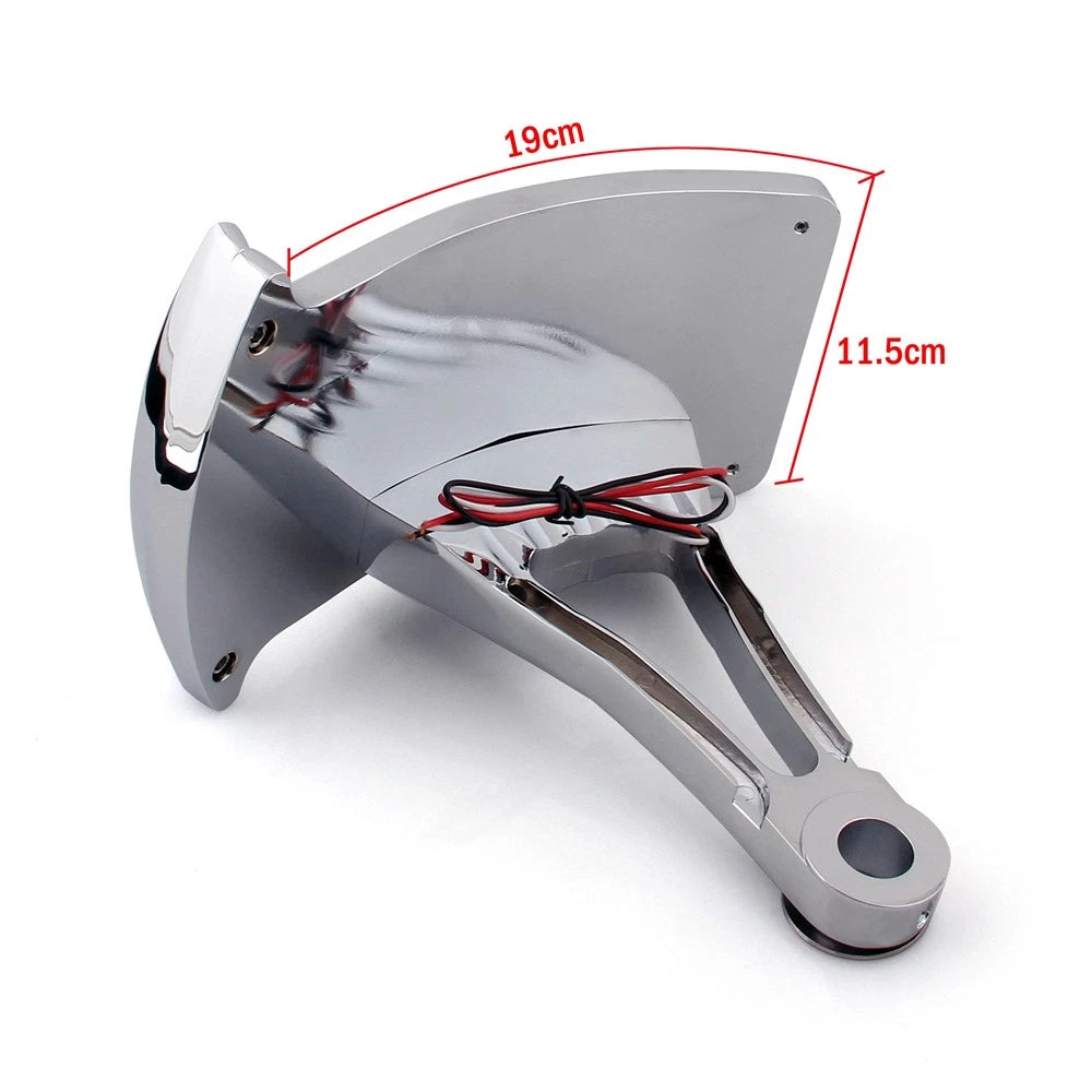 Chrome Billet License Plate Bracket for Harley (LED)