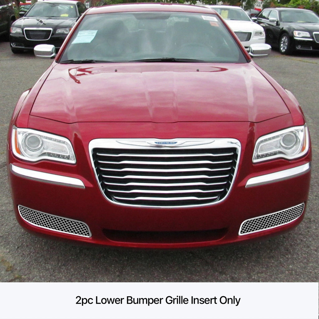 Stainless Mesh Grill Fog Light Cover for Chrysler 300C (2011-2014)
