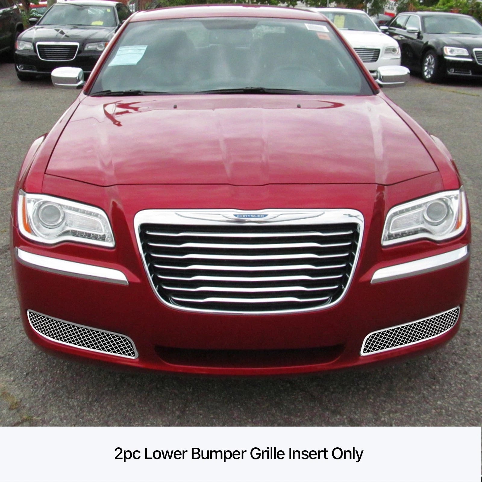 Stainless Mesh Grill Fog Light Cover for Chrysler 300C (2011-2014)