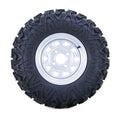 Set of 2 ATV Tires & Wheels 26x9-12 8Ply 4-110 PCD 5+2 Silver