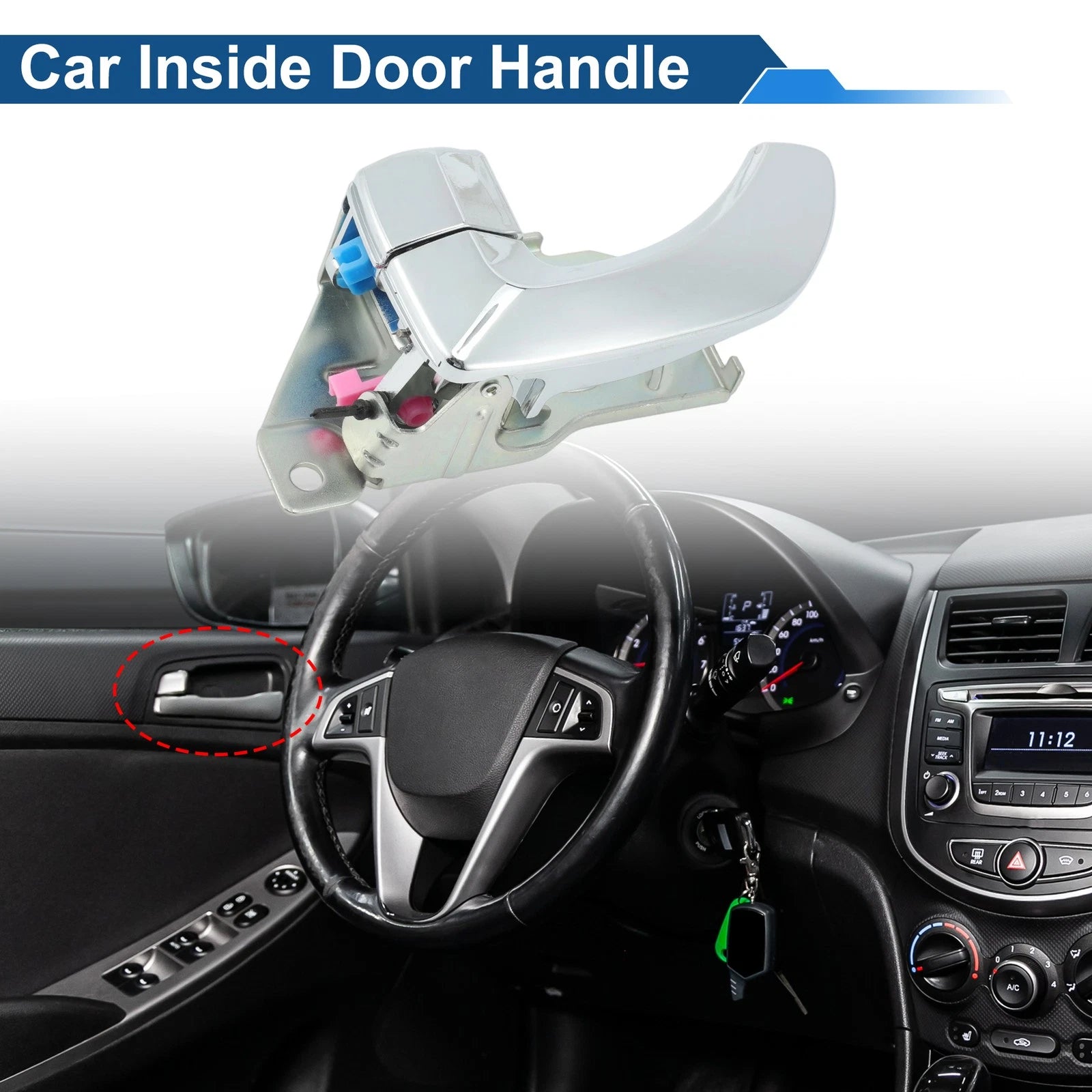 Rear Left Passenger Side Interior Door Handle for Kia Sorento (2011–2016) No. 836103E010