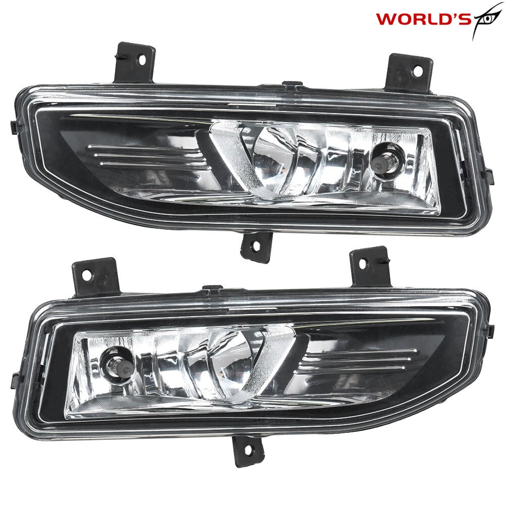 Set of 2 Chrome Fog Lights with Bezel and Harness for Nissan Versa (2020–2021)