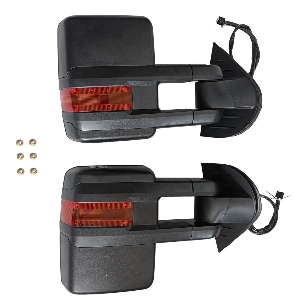 Pair Tow Mirrors for Chevy Silverado GMC (2014–2019) Power Heated Signal