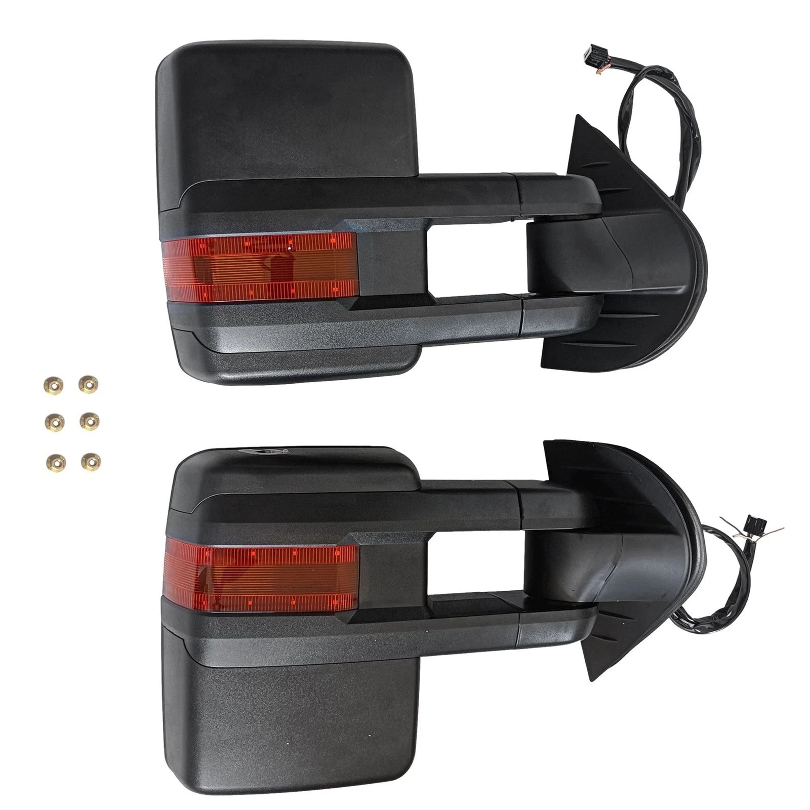 Pair Tow Mirrors for Chevy Silverado GMC (2014–2019) Power Heated Signal