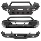 Black Steel Front/Rear Bumper with LED Lights for Toyota Tacoma (2016–2023)