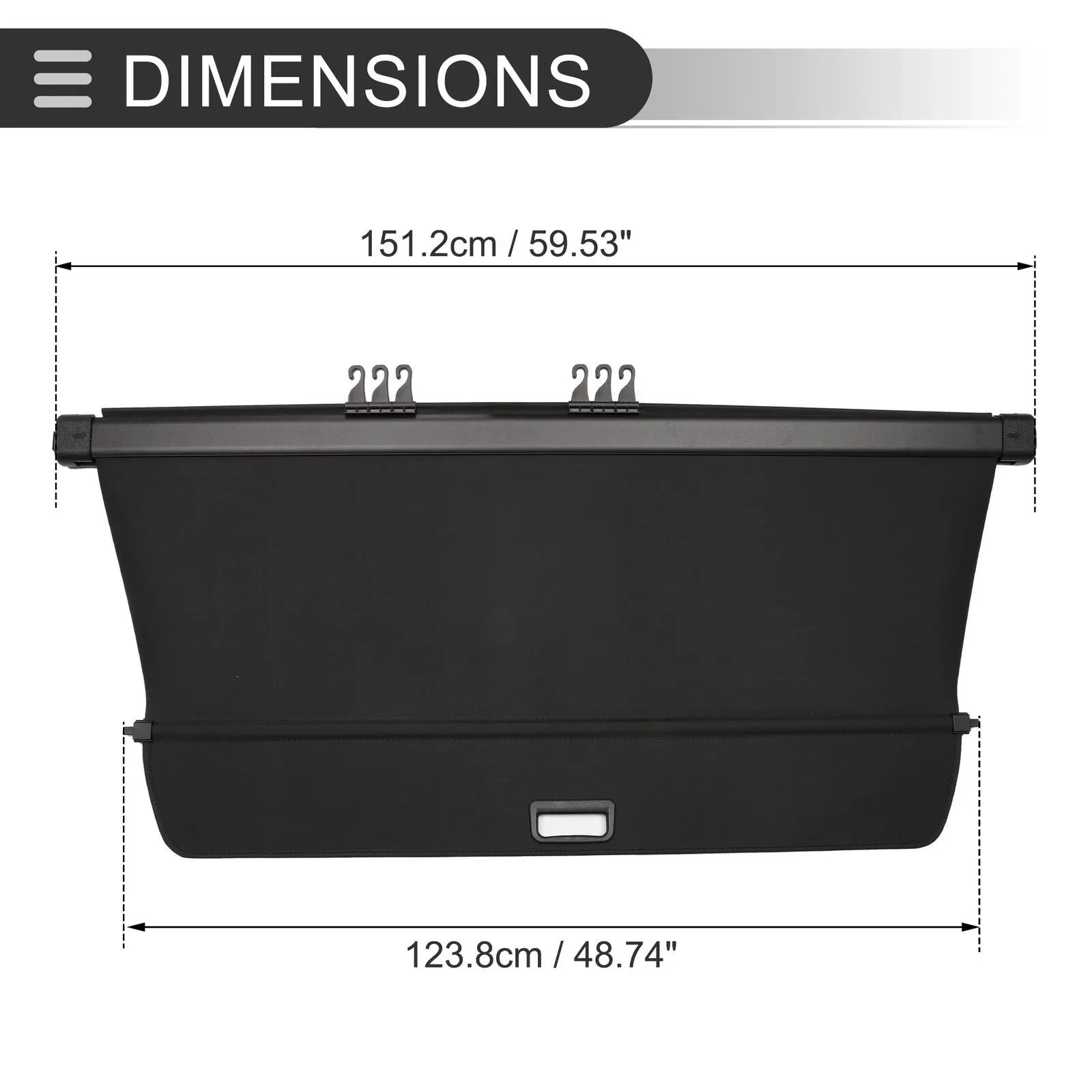 Retractable Cargo Cover for Honda Pilot 2016-2022 5 Seater 2 Row Gloss Black