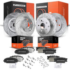 Front & Rear Brake Rotors & Ceramic Pads for Toyota RAV4 (2006-2018)
