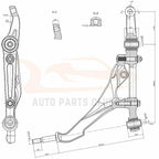 Control Arm Ball Joint Tie Rod Kit for Honda Civic (1992-1995)
