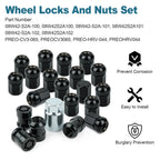 21Pcs Wheel Locks Lug Nuts Set for Honda CR-V (2017–2022) 08W42-S2A-100