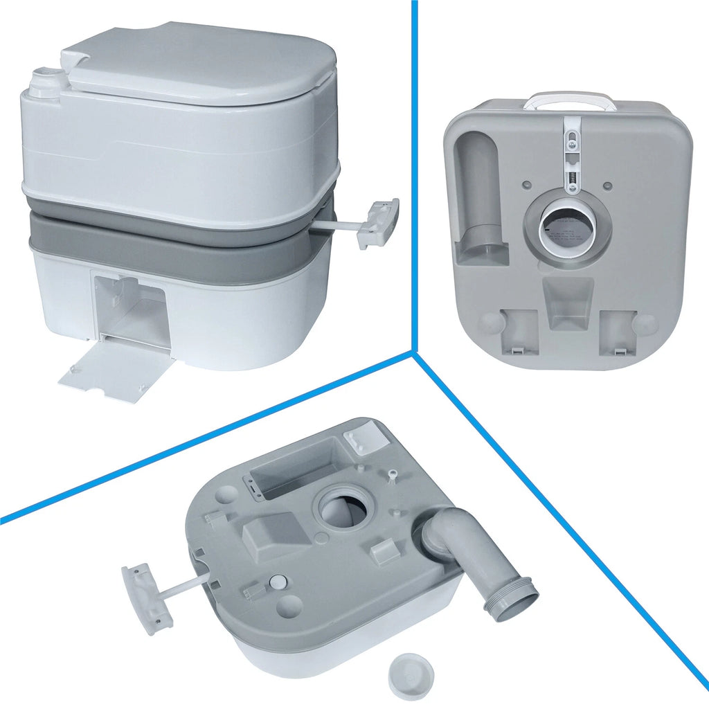 Portable Toilet Flush for Camping Travel (6.3 Gallon, Piston Pump)
