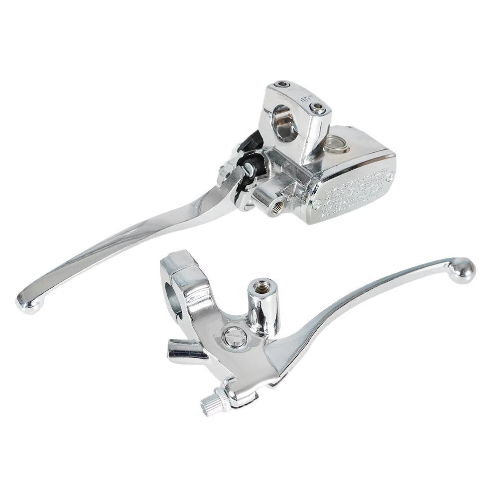 1" Handlebar Hydraulic Brake Master Cylinder & Clutch Lever for Universal Motorcycle