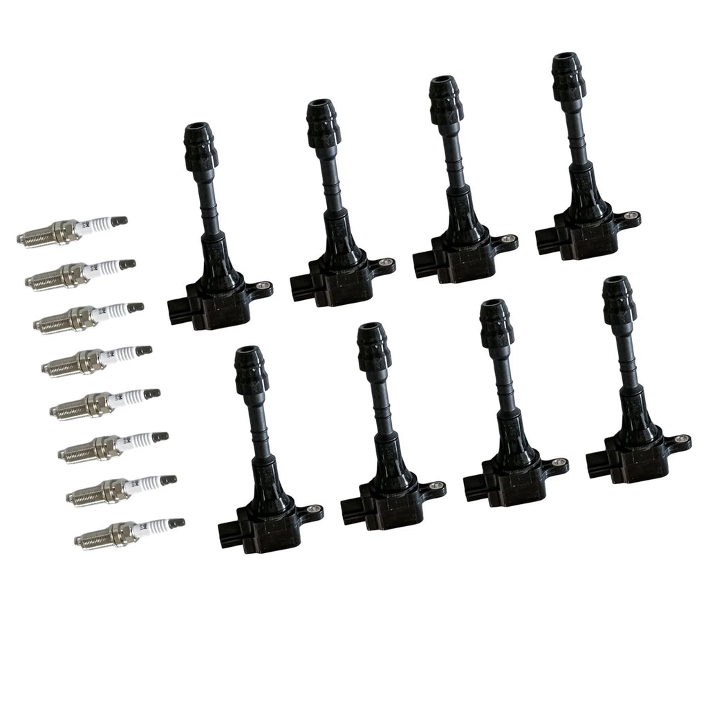 Set of 8 Ignition Coils & Iridium Spark Plugs for Nissan Armada TITAN (2004–2023)