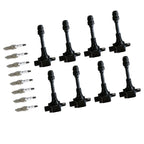 Set of 8 Ignition Coils & Iridium Spark Plugs for Nissan Armada TITAN (2004–2023)