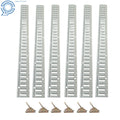 Set of 6 E Track Tie-Down Rails with O-Ring Anchors for Trailers 