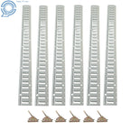 Set of 6 E Track Tie-Down Rails with O-Ring Anchors for Trailers 