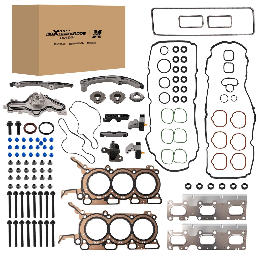 Timing Chain Kit w/ Head Gasket Bolt Kit for Ford Edge (2011–2013) 3.5L DOHC
