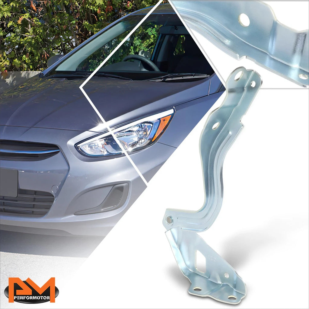 Left Driver Side Steel Engine Hood Hinge for Hyundai Accent (2012–2017)