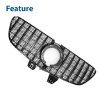 Front Upper Bumper Grille for Mercedes-Benz V-Class (2020-2024) Glossy Black