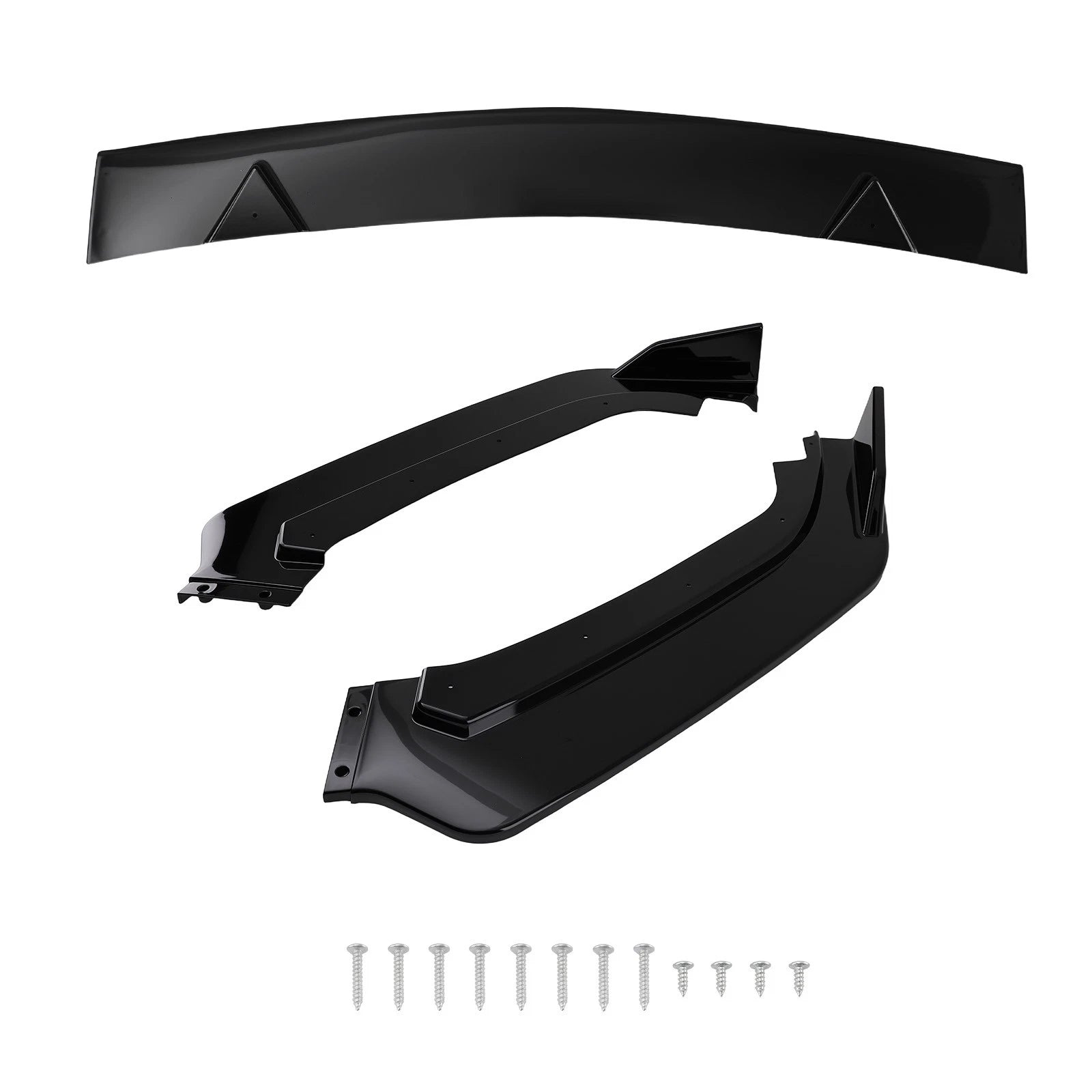 Black Splitter Kit for INFINITI Q60 2017-22 Front Sport Bumper Lip Style 3PCS