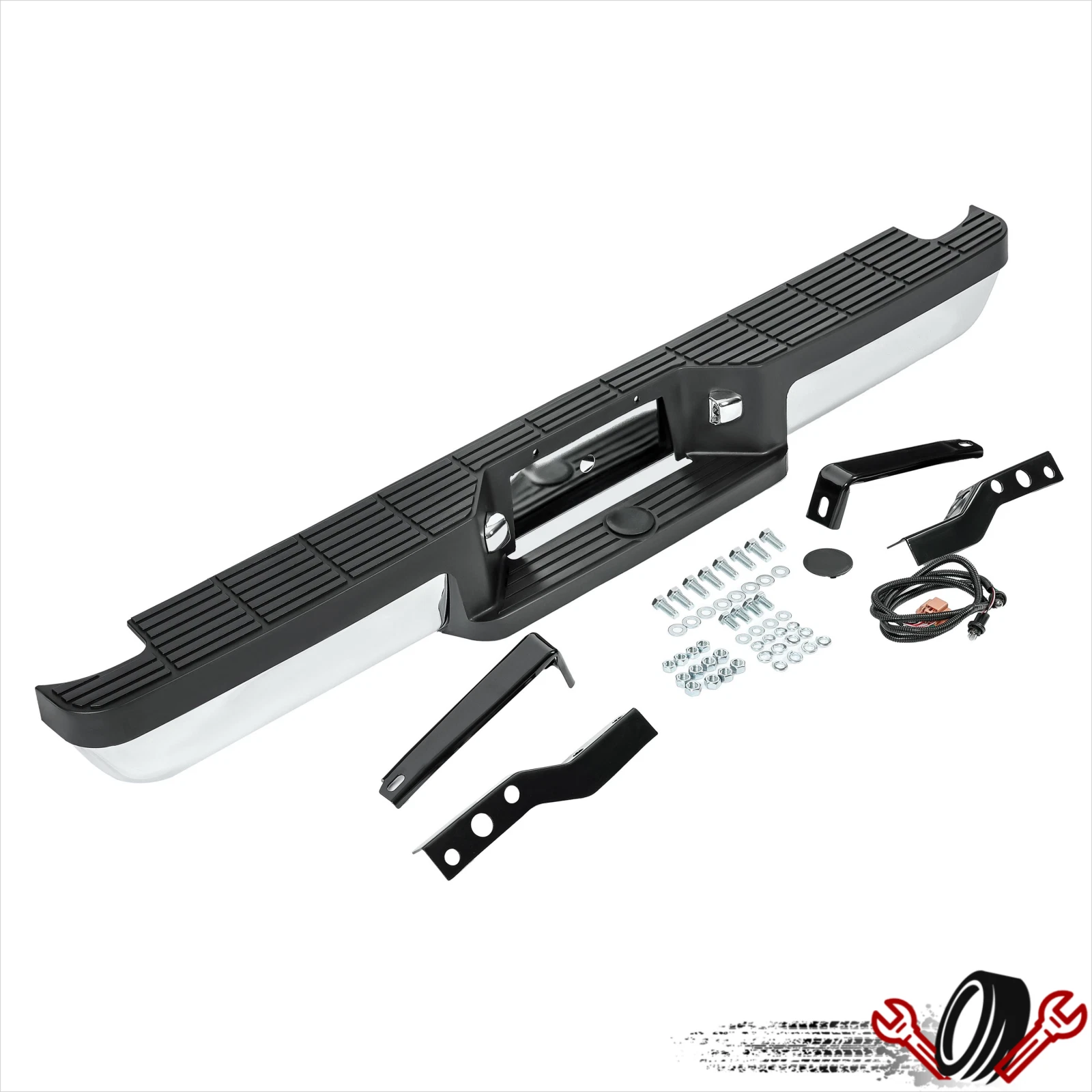 Chrome Steel Rear Step Bumper for Ford Ranger (1993–2011)