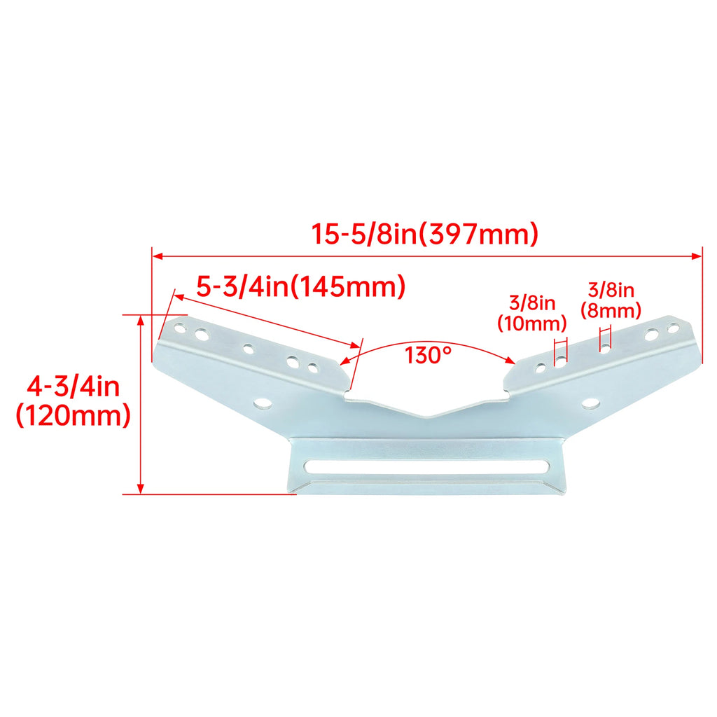 Set of 8 V Wing Brackets for Pontoon Trailer (Fits Various Models)