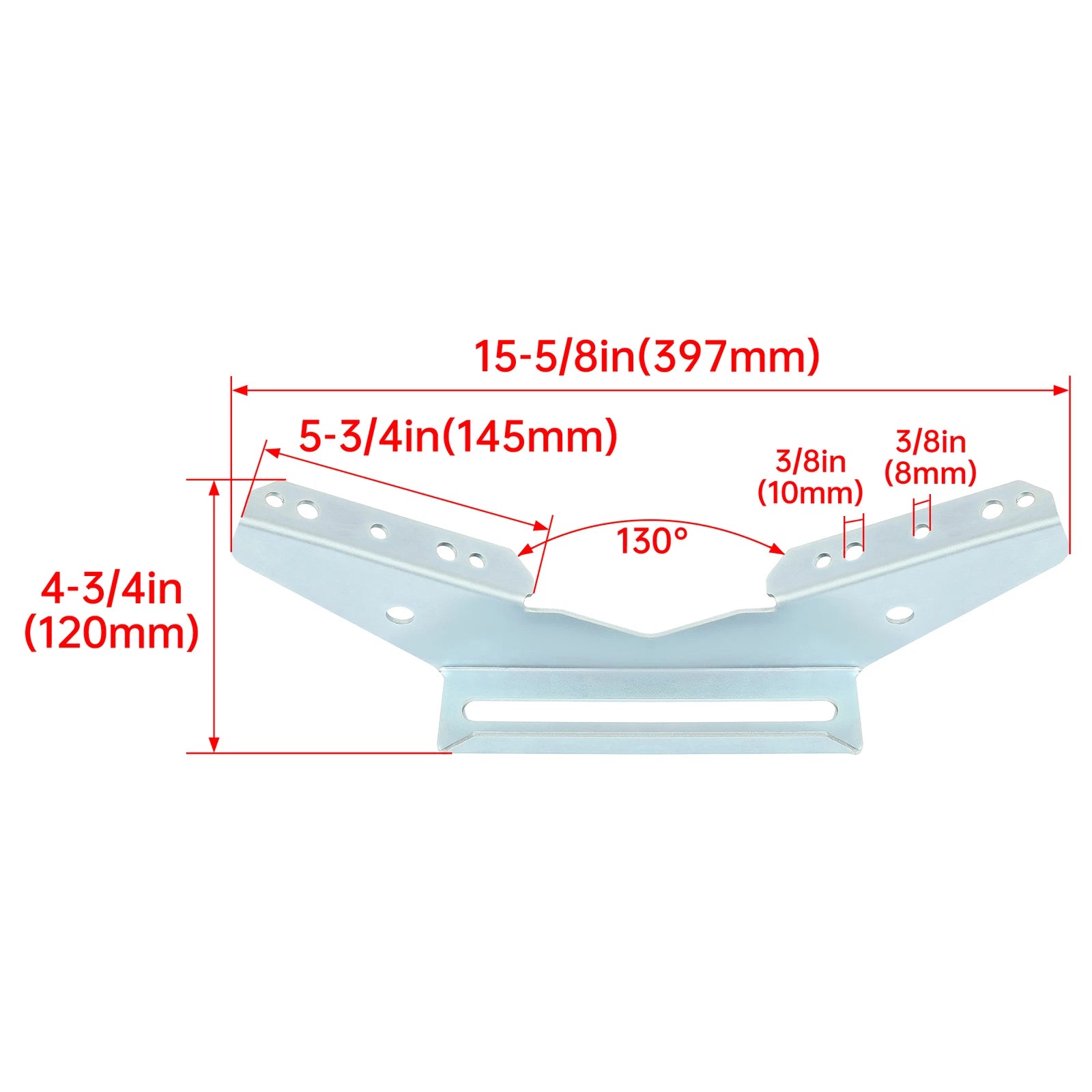 Set of 8 V Wing Brackets for Pontoon Trailer (Fits Various Models)