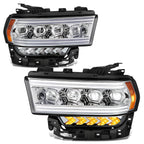 Chrome Amber LED Sequential Chasing Projector Headlight for Ram 2500 (2019–2024)