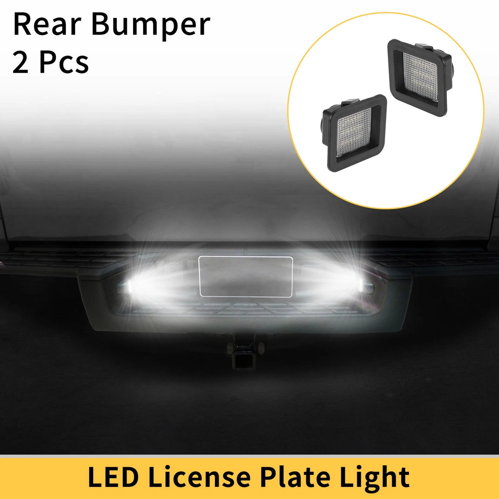 2X License Plate Light Tag Lamp White for Ford F-150 (2015–2023)