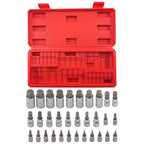 32pc Hex Bit Socket Set for Metric and Imperial (1/4, 3/8, 1/2 Drive)