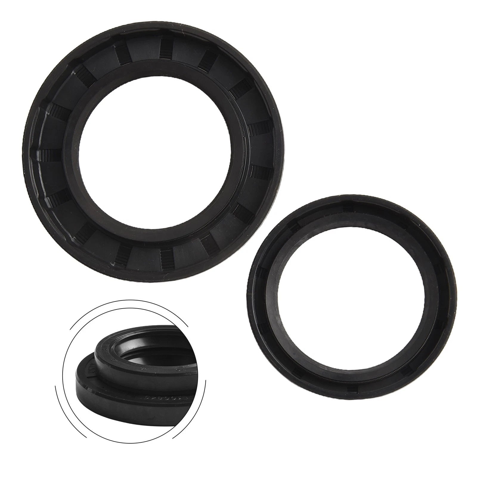 Set of 2 Rubber Upper & Lower Oil Seals for